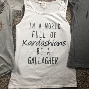 Kardashian vs. Gallagher muscle tank